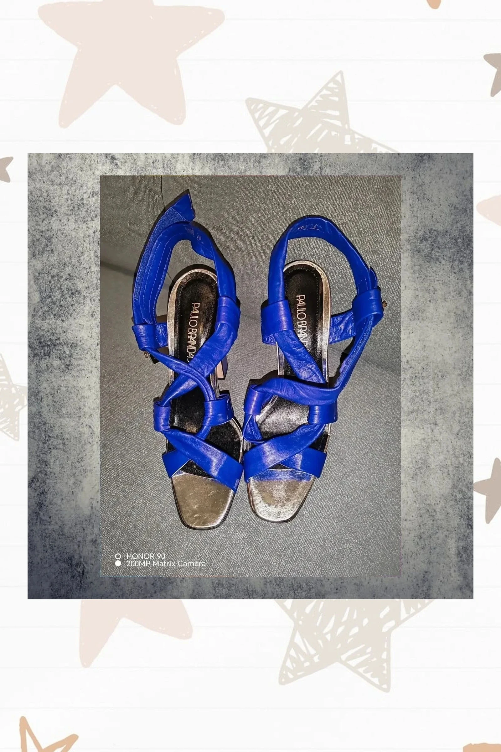Blue leather sandals Paulo Brandão – photo 2